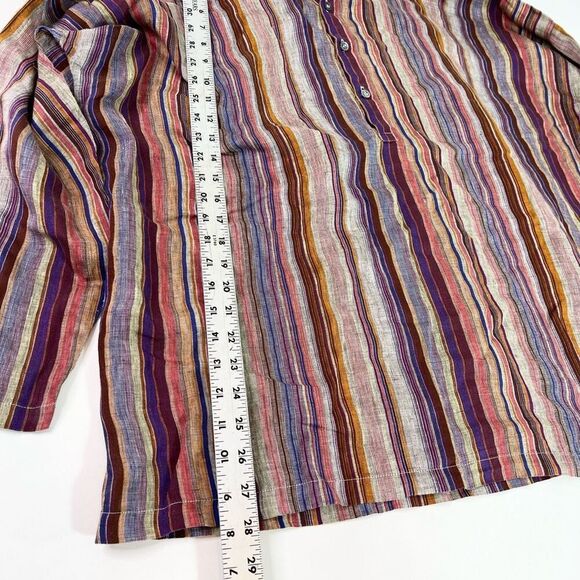 Eskandar Pant Set Womens Size 1 & 2 Multicolor Linen Striped Neiman Marcus - Picture 3 of 16